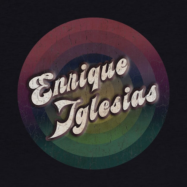 retro vintage circle Enrique Iglesias by NamaMarket01